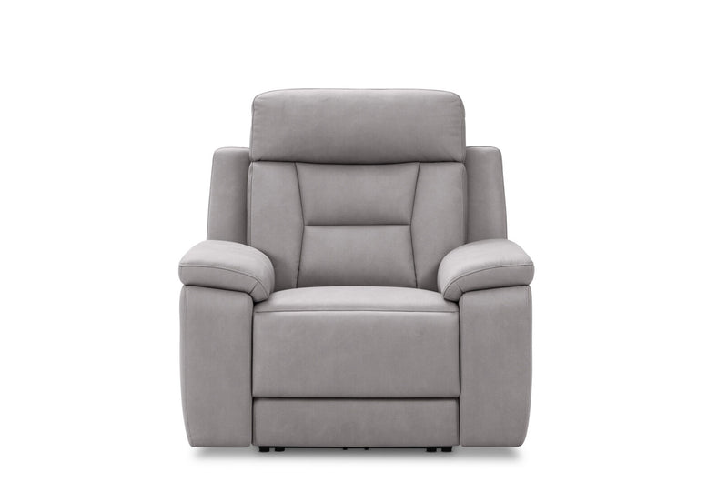 NOVAK FABRIC ELECTRIC RECLINER LIGHT GREY