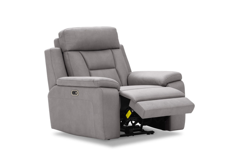 NOVAK FABRIC ELECTRIC RECLINER LIGHT GREY