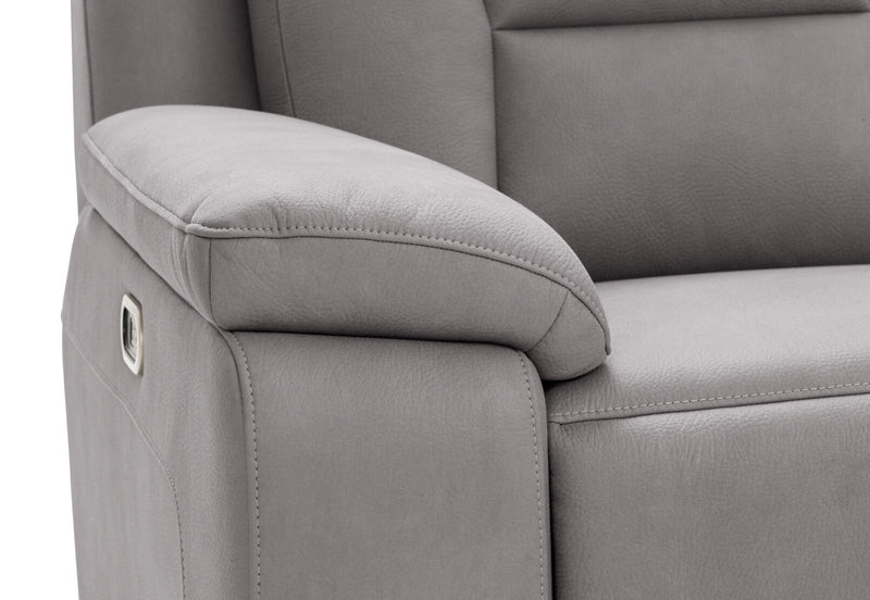 NOVAK FABRIC ELECTRIC RECLINER LIGHT GREY