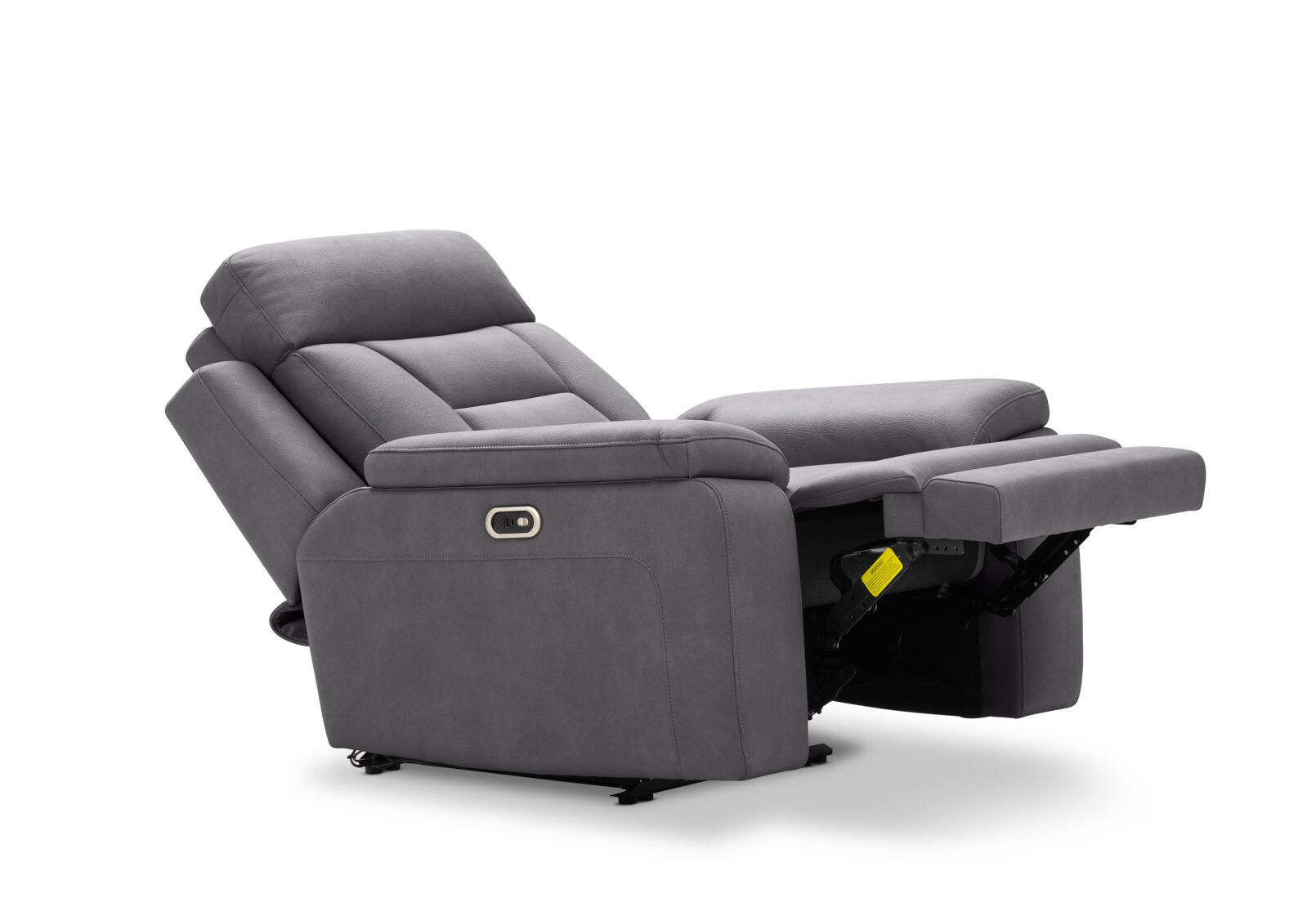 NOVAK FABRIC ELECTRIC RECLINER DARK GREY