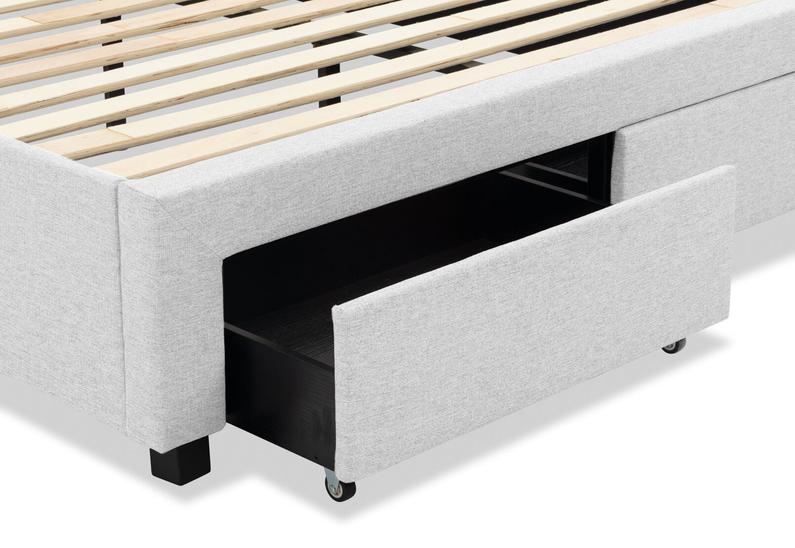 CORBIN QUEEN BED LIGHT GREY