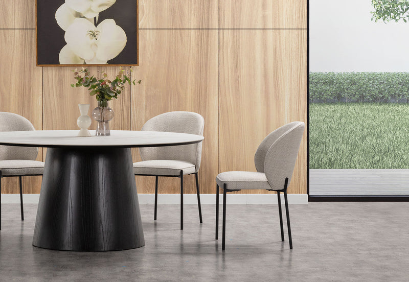 FIDEL DINING CHAIR 	CREAM