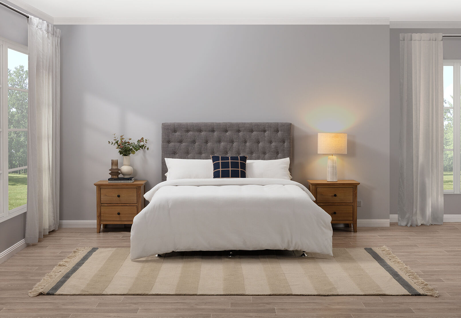 DELANO QUEEN HEADBOARD GREY