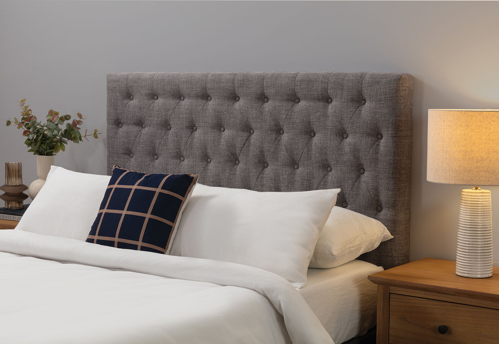 DELANO QUEEN HEADBOARD GREY