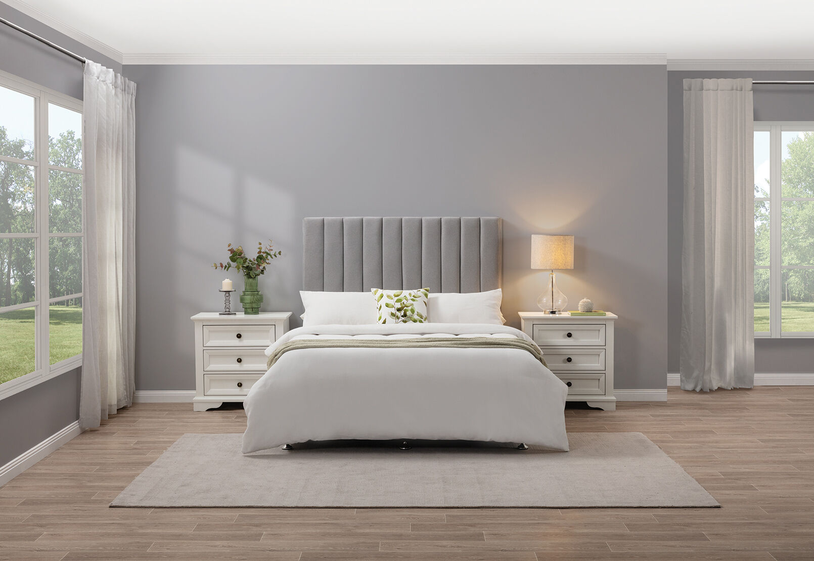 AVALYNN QUEEN HEADBOARD GREY