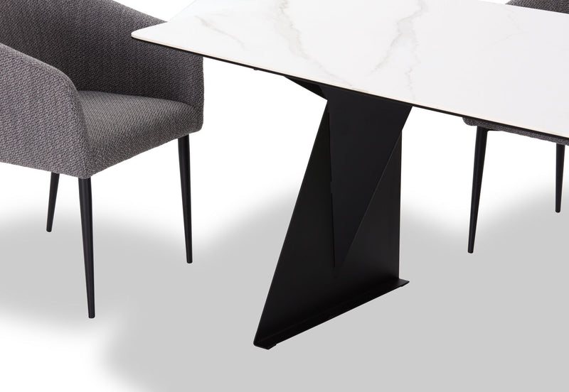 MACKINLEY 7 PIECE DINING SUITE  WHITE