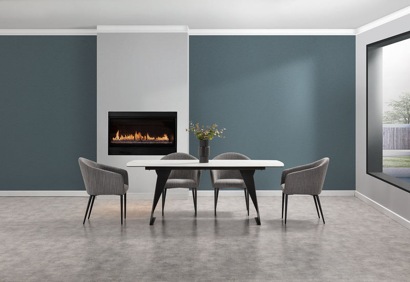 MACKINLEY 7 PIECE DINING SUITE  WHITE