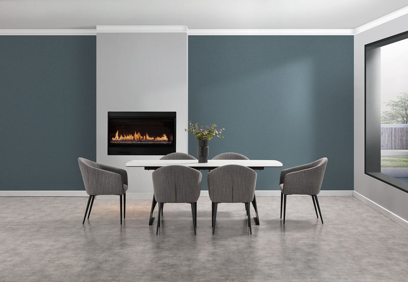 MACKINLEY 7 PIECE DINING SUITE  WHITE