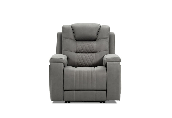 AGASSI FABRIC ELECTRIC RECLINER DARK GREY