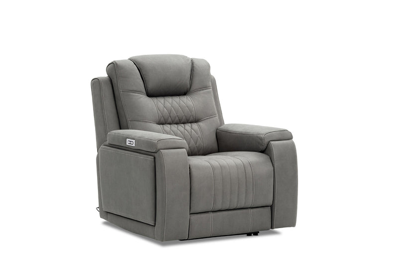 AGASSI FABRIC ELECTRIC RECLINER DARK GREY