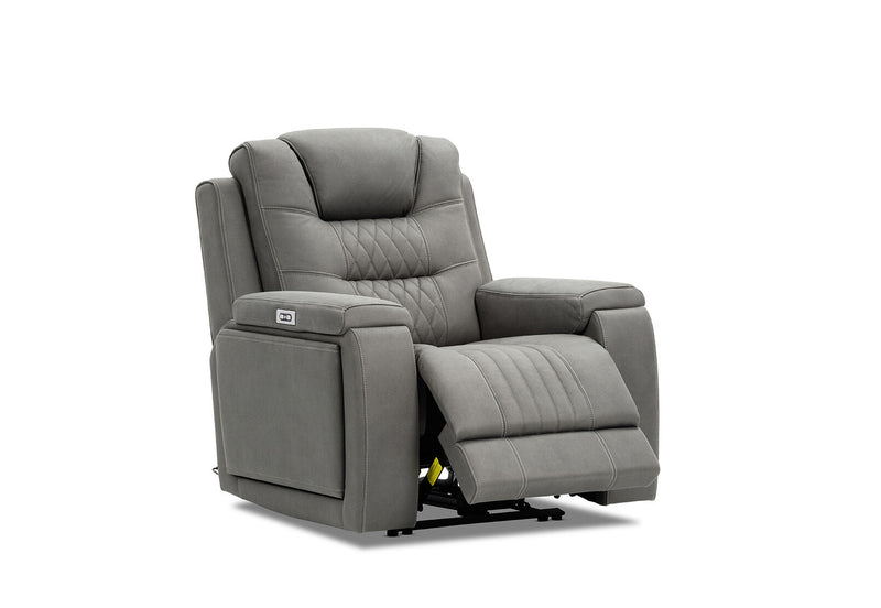 AGASSI FABRIC ELECTRIC RECLINER DARK GREY