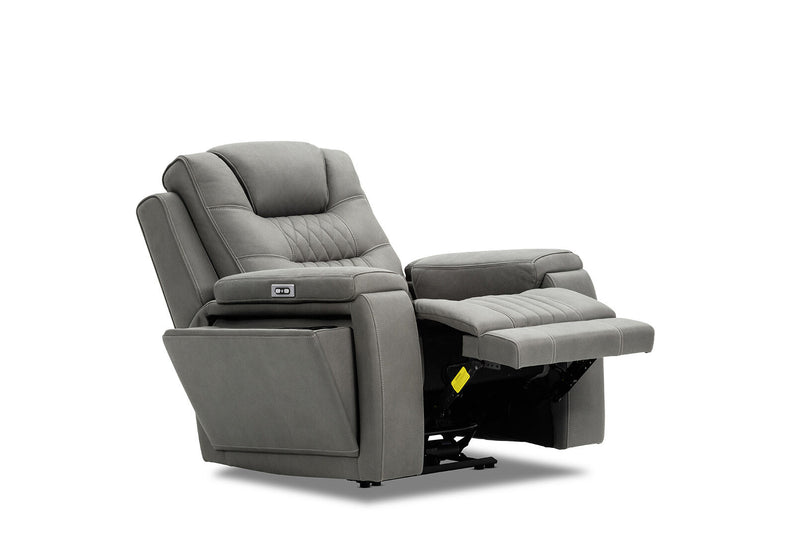 AGASSI FABRIC ELECTRIC RECLINER DARK GREY