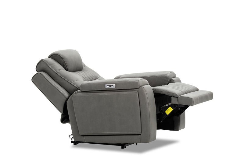 AGASSI FABRIC ELECTRIC RECLINER DARK GREY