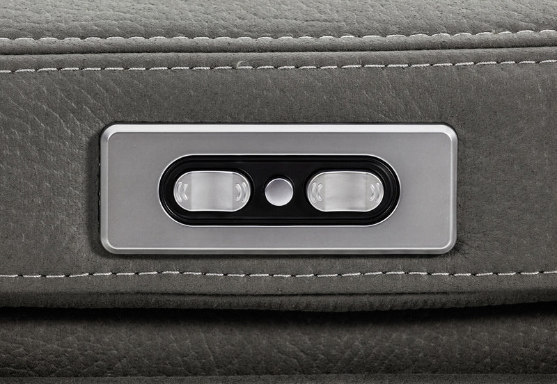 AGASSI FABRIC ELECTRIC RECLINER DARK GREY