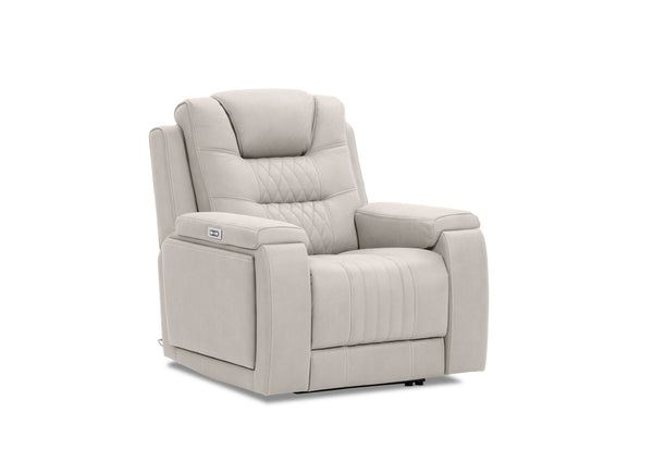 AGASSI FABRIC DUAL ELECTRIC RECLINER LIGHT GREY