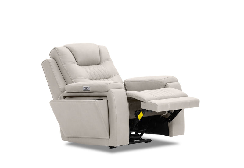 AGASSI FABRIC DUAL ELECTRIC RECLINER LIGHT GREY