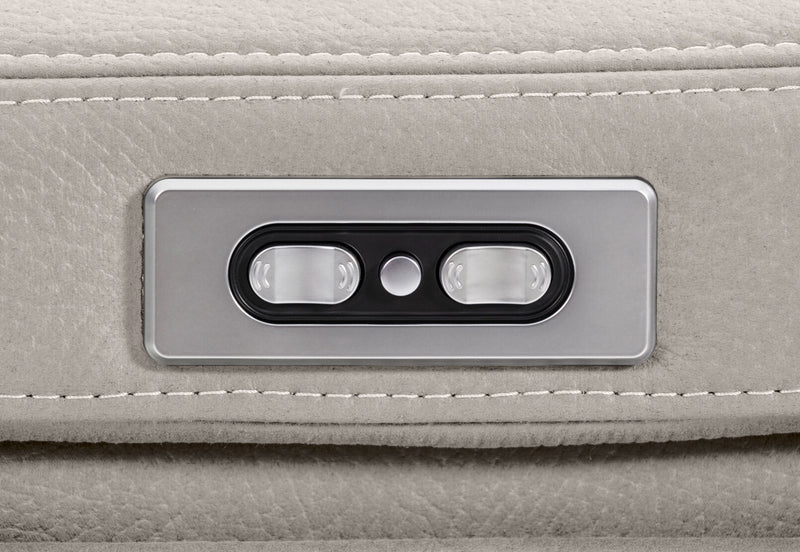 AGASSI FABRIC DUAL ELECTRIC RECLINER LIGHT GREY