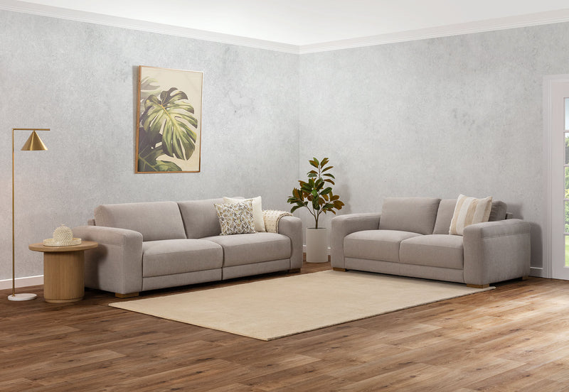 LEONE FABRIC 2.5 SEATER SOFA GREY