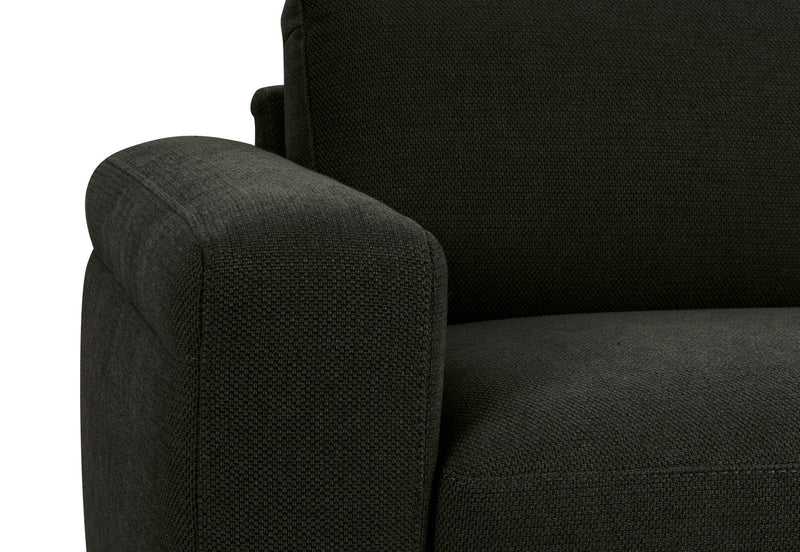 LEONE FABRIC 2.5 SEATER SOFA DARK GREY