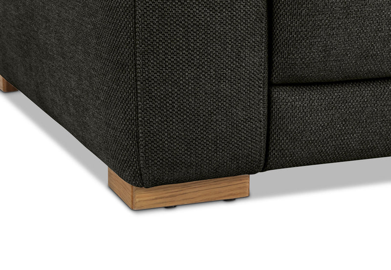 LEONE FABRIC 2.5 SEATER SOFA DARK GREY