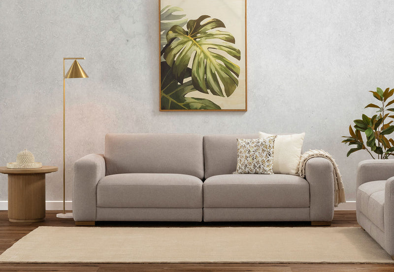 LEONE FABRIC 3.5 SEATER SOFA GREY