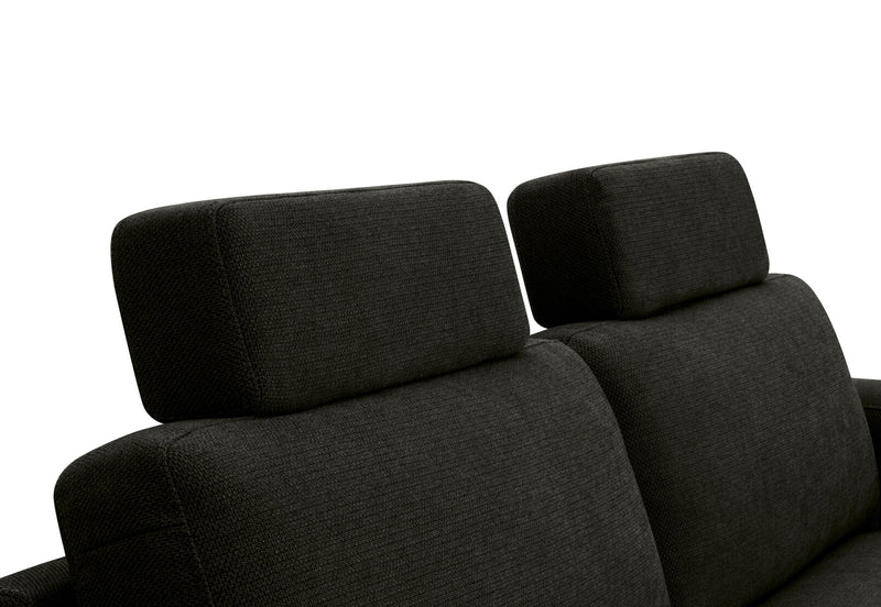 LEONE FABRIC 3.5 SEATER SOFA DARK GREY