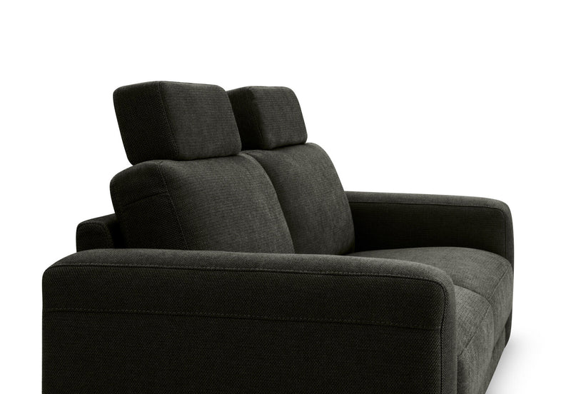 LEONE FABRIC 3.5 SEATER SOFA DARK GREY