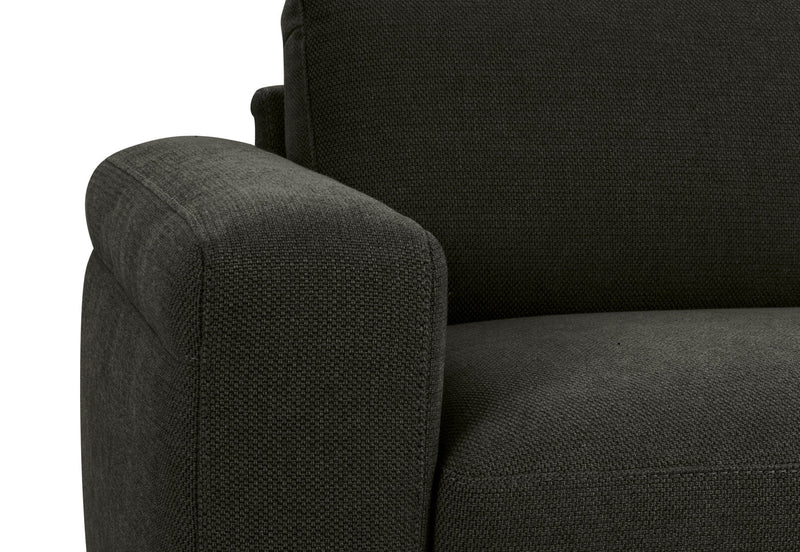 LEONE FABRIC 3.5 SEATER SOFA DARK GREY