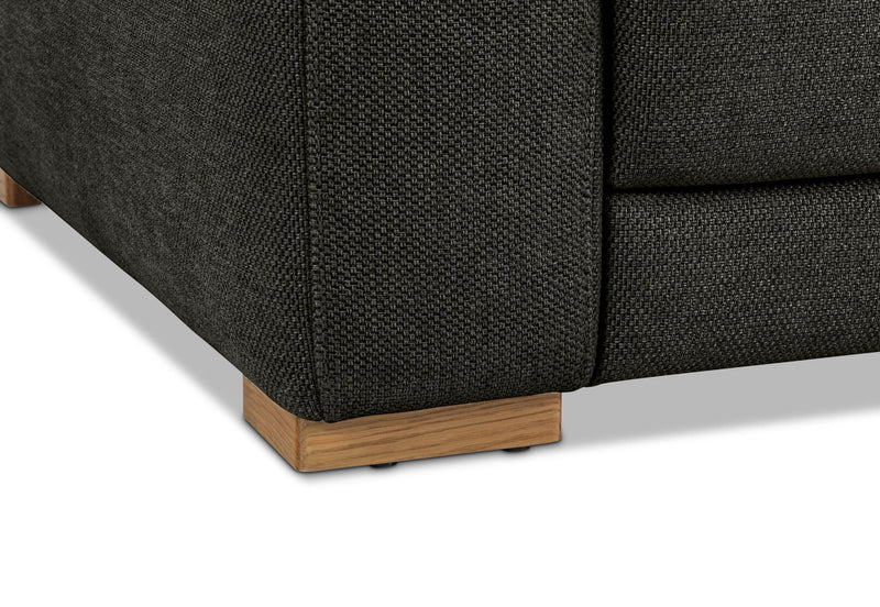 LEONE FABRIC 3.5 SEATER SOFA DARK GREY