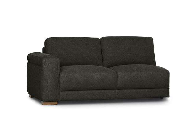 LEONE FABRIC LHF 2 SEATER CHAIR DARK GREY