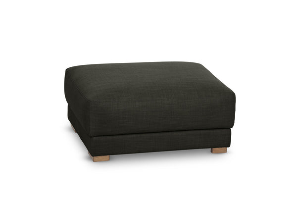 LEONE FABRIC OTTOMAN DARK GREY