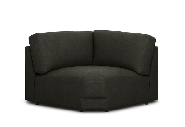 LEONE FABRIC CORNER WEDGE DARK GREY