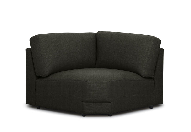 LEONE FABRIC CORNER WEDGE DARK GREY