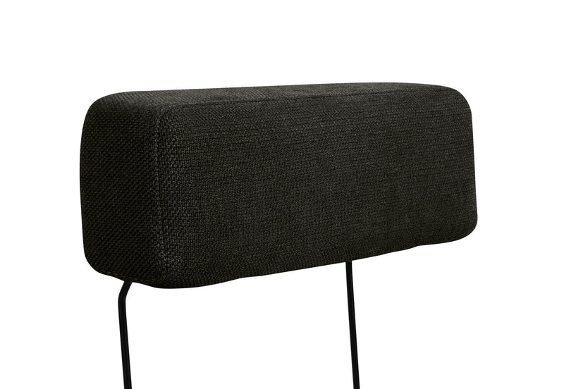 LEONE FABRIC REMOVABLE HEADREST DARK GREY