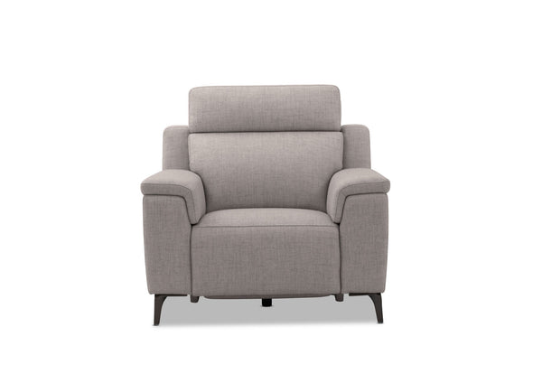 ARISTOTLE FABRIC ELECTRIC RECLINER DARK GREY
