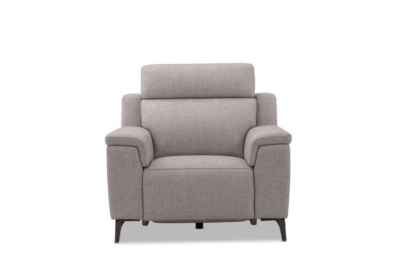 ARISTOTLE FABRIC ELECTRIC RECLINER DARK GREY