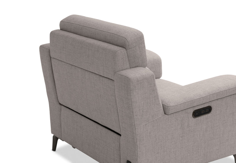 ARISTOTLE FABRIC ELECTRIC RECLINER DARK GREY