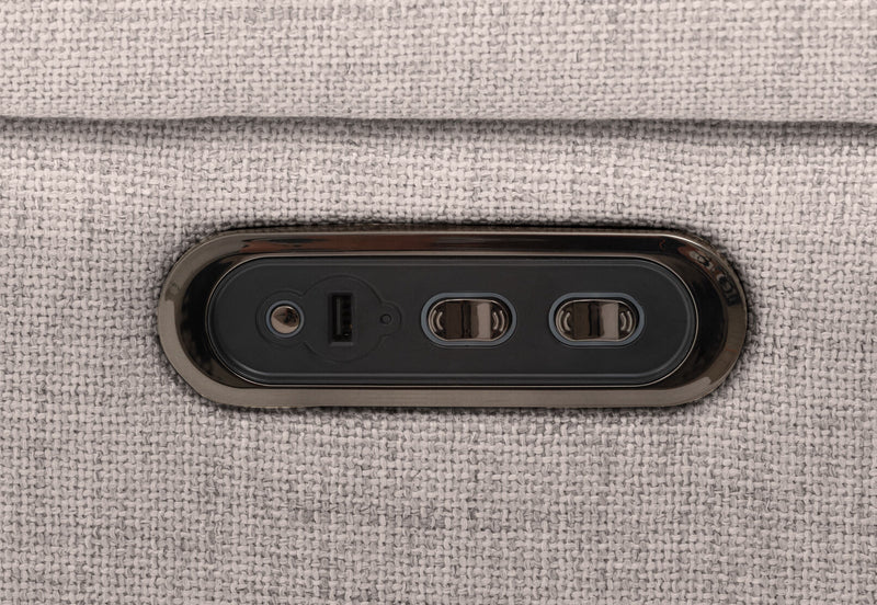 ARISTOTLE FABRIC ELECTRIC RECLINER DARK GREY