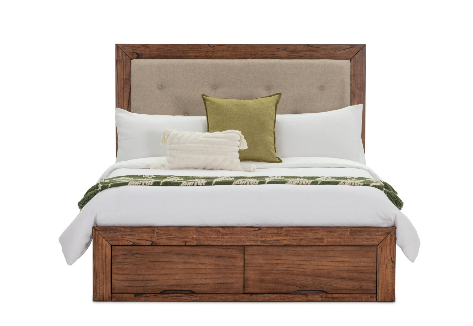 BOGOTA 2 DRAWER KING BED DARK WALNUT