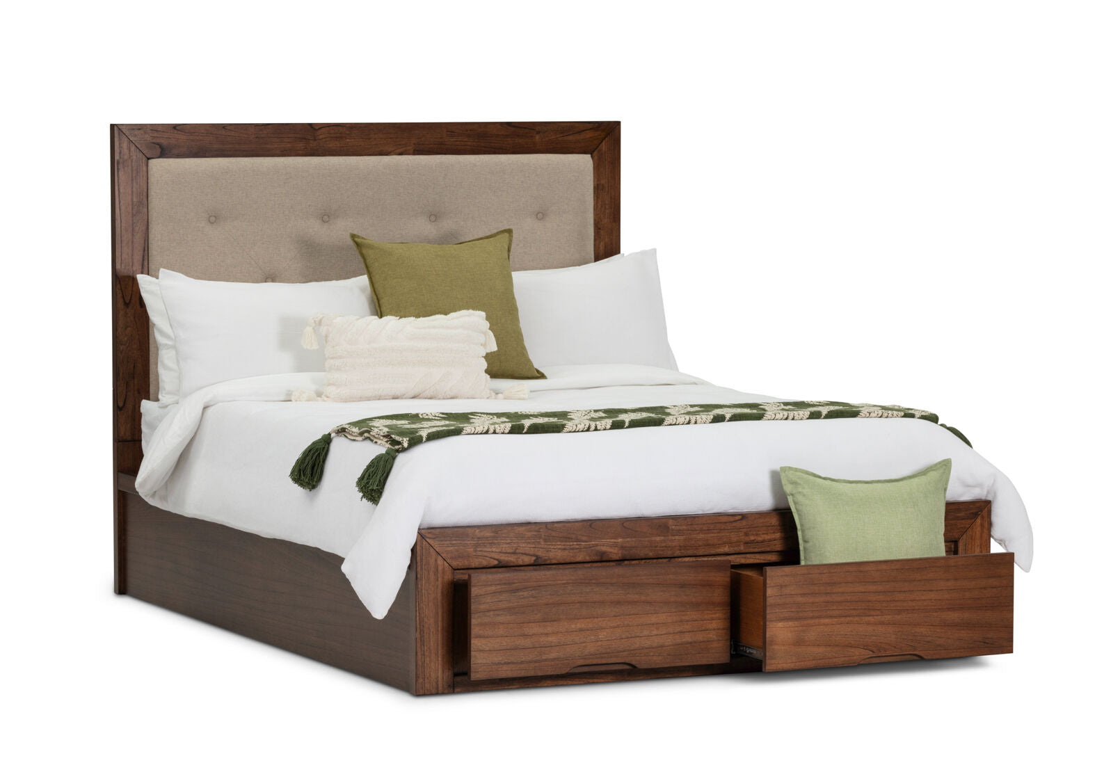 BOGOTA 2 DRAWER KING BED DARK WALNUT