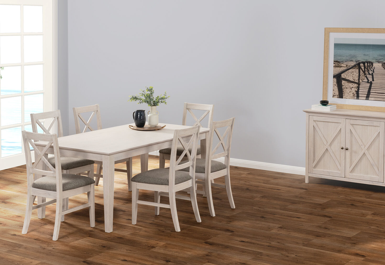 ARDAL 1800 DINING TABLE WHITE WASH