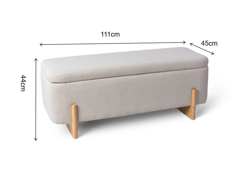HANCOCK STORAGE BENCH BEIGE