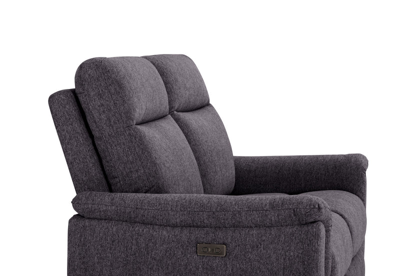 JAKOB FABRIC 2 SEATER DARK GREY