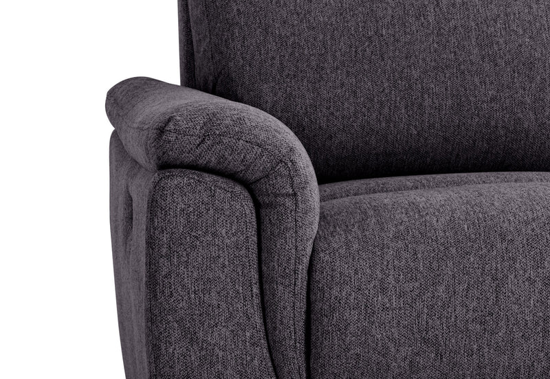 JAKOB FABRIC 2 SEATER DARK GREY