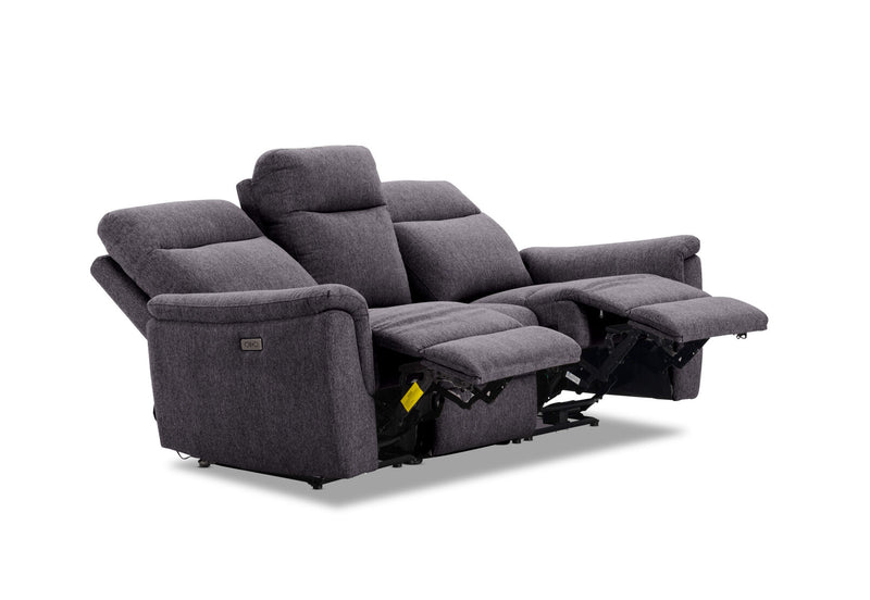 JAKOB FABRIC 3 SEATER DARK GREY
