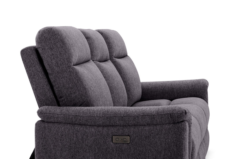 JAKOB FABRIC 3 SEATER DARK GREY