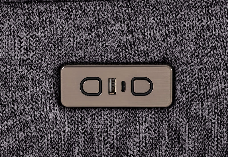 JAKOB FABRIC 3 SEATER DARK GREY