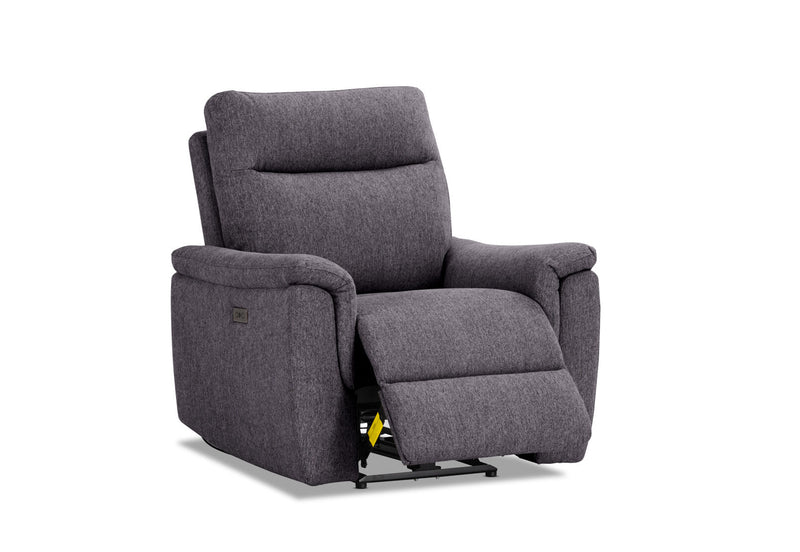 JAKOB FABRIC ELECTRIC RECLINER DARK GREY
