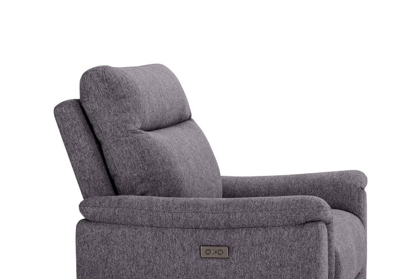 JAKOB FABRIC ELECTRIC RECLINER DARK GREY