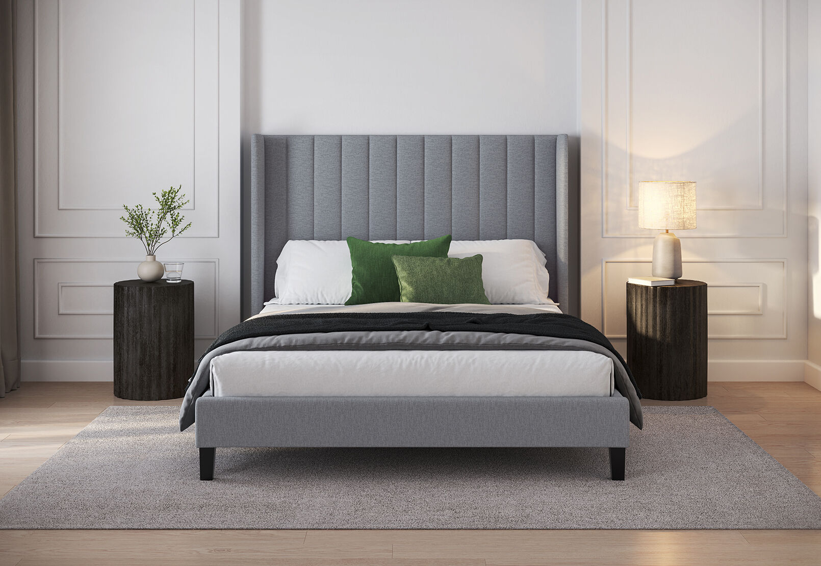 AYALA QUEEN BED GREY